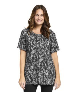 Mønstret tunika Svart - 38 - Åshild