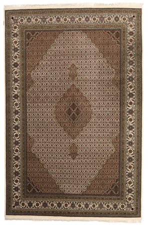 Medalionowy Tebriz Royal Dywan 202X308 Wełna