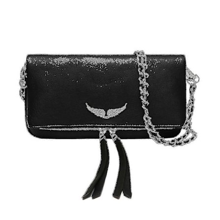 Dam Väska Axelväska Med Dragkedja Vinge Rhinest