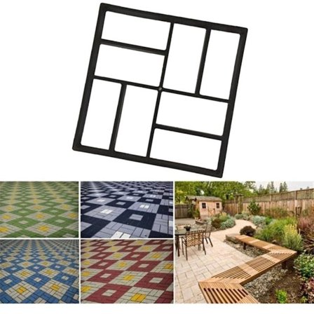 Trädgårdsplattor form trädgårdstillbehör antik stig trädgårdsform cement betong golvplatta form 40*40*4cm 1