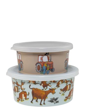 Mamma Moo, Snackbox, 2-Pack Home Meal Time Lunch Boxes Multi/patterned Rätt Start