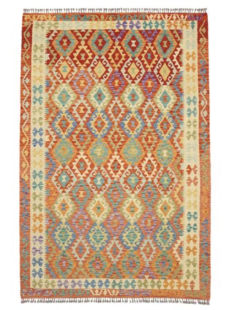 Kilim Afghan Old Style Tapis 203X303 Laine