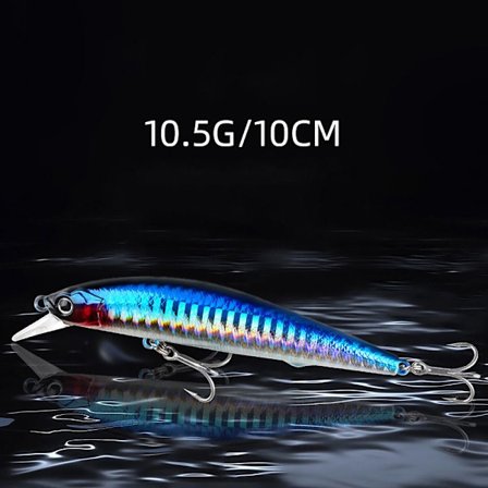 2st verklighetstrogna fiskebete Falskt fiskedrag BLÅ B B