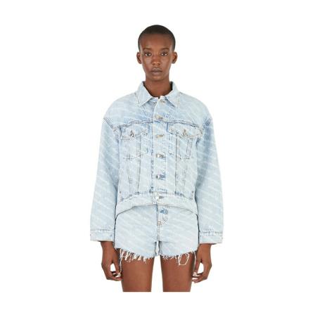 Alexander Wang, Logo Denim Jacket Niebieski, Kobieta, Rozmiar: M