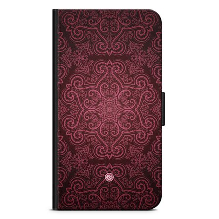 Bjornberry Plånboksfodral iPhone 8 Plus - Röd Retromönster