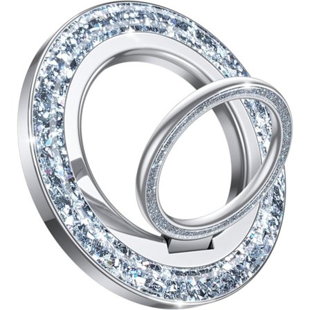 Bling Magnetisk Telefonringholder for MagSafe - [2025 Glitter Flash Ring] 360 Roterende Magnetisk Telefongrepstativ for iPhone 17 16 15 14 13 Pro/Pro