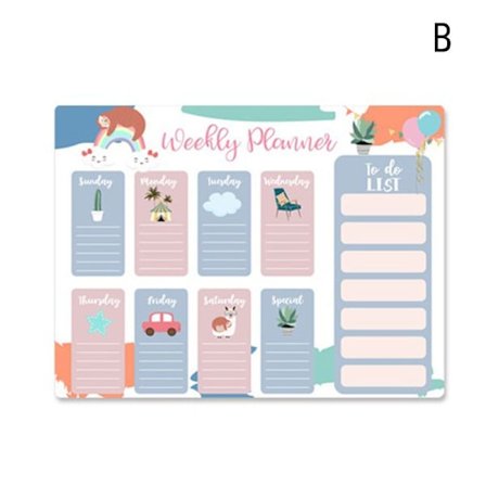 Magnetic Weekly Planner Board Kylskåp Anslagstavla för anteckningar TYP 1