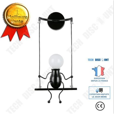 Vägglampa - TD - Modern - Metall - E27 - Inomhus - Svart