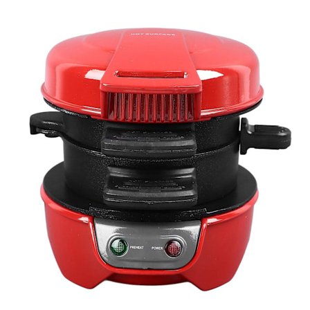 Frokostsandwichmaskine 600W Non-Stick Let at Rengøre med Æggekoger EU-stik 220V