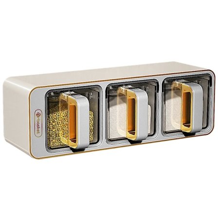 1 Sæt Vægmonteret Krydderiboks med 3 Skeer Etiket Hulfrit Selvklæbende Krydderi Salt Sukker Opbevaringskrukke Beholder Køkkenartikler KAESI