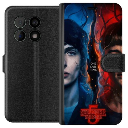 Kompatibelt Plånboksfodral till OnePlus OnePlus 10 Pro Stranger Things inspirerad poster med två ansikten, eld och is, dramatisk science fiction- oc