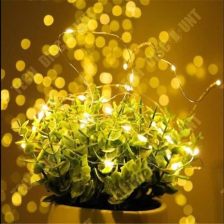 LED ljusslinga - TD - Koppar - 200 LED - 20 m - Varmvit