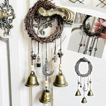 Noitatuulikello Ovikyltti Ripustus Noitakello Magickal Suojaus Koti Dekor Taika Tuulikellot Kotiin Ovi T4i8 DB