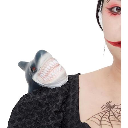 Halloween-juhlan hauska olkapäällä istuva nukke cosplay-pukeutumiseen (kurpitsan olkapäällä istuva) Shark Shoulder Sitter