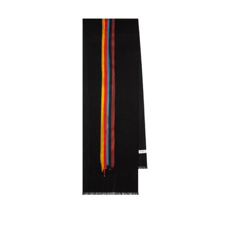 Paul Smith, Painted Stripe Scarf Czarny, Mężczyzna, Rozmiar: ONE Size