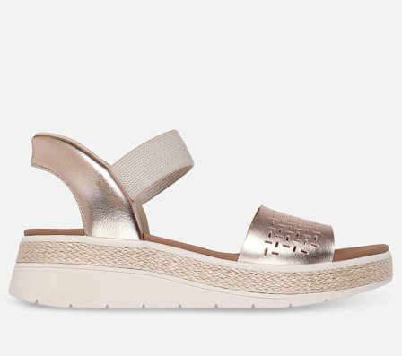 Skechers, Slip-ins: BOBS Sun Ray - Step Aside, 37,5, Guld, Dame