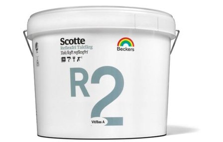 Beckers Takfärg, Scotte R2 helmatt, 10L, Vit, Färg & tapeter