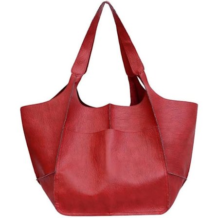 Stor taske, PU-læder skuldertaske, skuldertaske, pung, blød crossbody-taske, ekstra stor rejsetaske-tfrf
