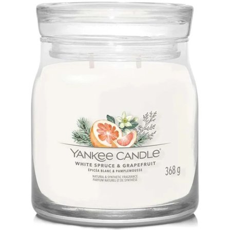 Yankee Candle Signature Medium Jar White Spruce & Grapefruit 368g
