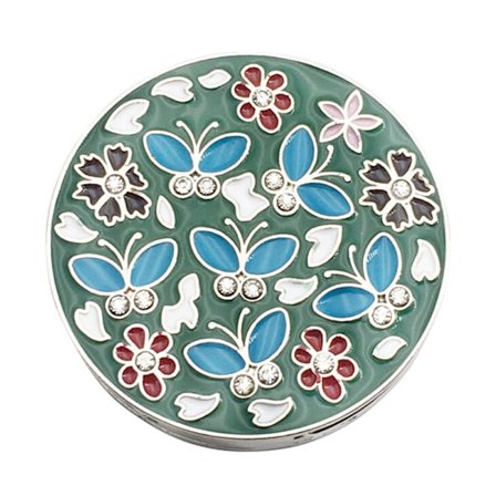 Sammenleggbar veske håndveske krok veske tote blomst form metall bag tabl