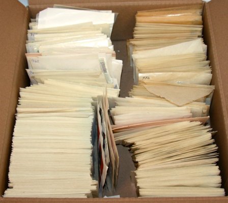 Danmark - Dubletsamling i posekartotek i 1 kasse - Stemplet