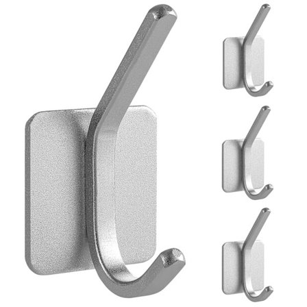 Kraftige selvklebende kroker, selvklebende kroker i flere farger og stiler, maksimal belastning 50 lbs, egnet for hjem, skole og kontor (4-pakning)