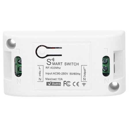 Langaton kaukosäätimen vastaanotin 1CH releohjain kodin hotellilamppuun 90-250V