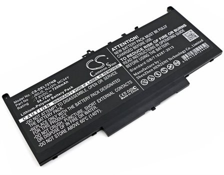 Akku Kannettava tietokone, Kannettava tietokone DELL Latitude 12 E7270 ja muille.