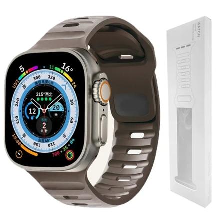 Mjuk silikonrem för Apple Watch Band Ultra 2 49mm 44mm 45mm 42mm 41mm 42mm sporturband iwatch Serise 5 6 7 8 9 armband coffee-BOX18 38mm 40mm 41mm
