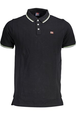 Norway 1963 Polo Maniche Corte Uomo Nero