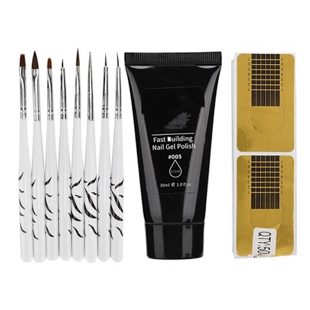 Professionel negleforlængelsesgel Builder DIY papirholder neglekunst pensel manicure værktøjssæt