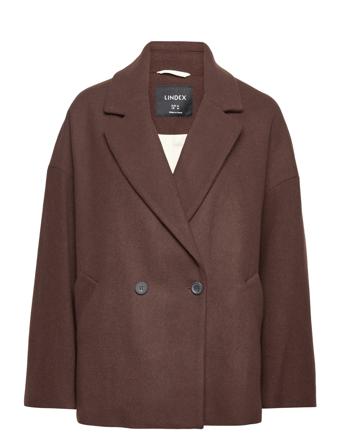 Jacket Dehlia Solid Uldjakke Jakke Brun Lindex