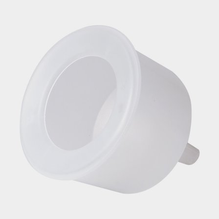 Imbuto per carburante con filtro antisporco Nuova Rade, Ø180 mm, con bocchettone removibile e bordo antispruzzo, plastica, bianco