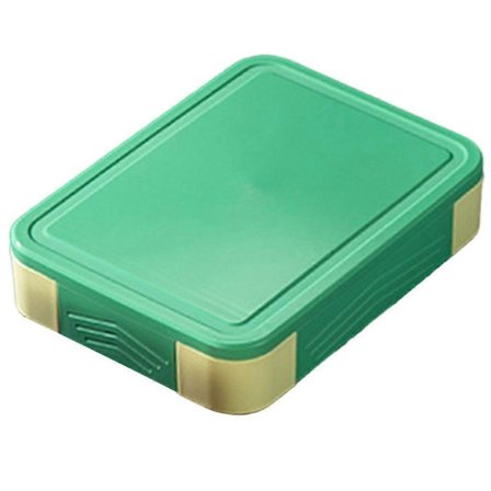 Madkasse Mikrobølgeovn Bento Box Udendørs Frugt Madbeholder med Gaffel Ske Grøn