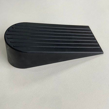 1 stk dørstopper ekstra stor gummikile tung dør svart