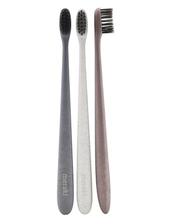 meraki Tandbørste, Grå/Hvid/Bordeaux - Multi/patterned - ONE SIZE