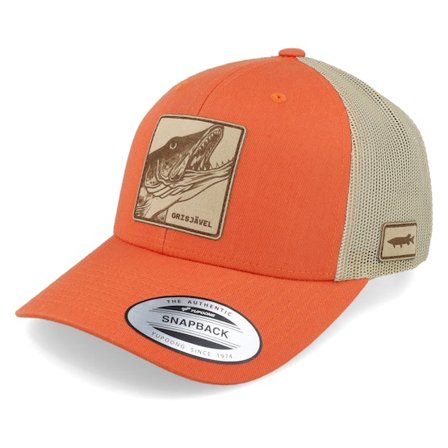 Skillfish - Orange trucker Keps - Grisjävel Laser Retro Orange/Khaki Trucker @ Hatstore