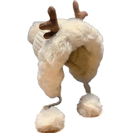 Nydelig Dame Jente Vinterlue Gevir Pom Myk Varm Øreklaffhette Koselig Plysjfôret for Utendørs Lek Ski Sykling Dame Luer Rosa for Vinter