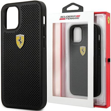 FERRARI ON TRACK PERFORERET ETUI TIL IPHONE 12 PRO MAX - SORT