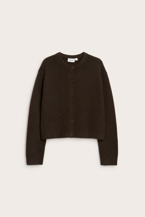 Kappahl | Finstrikket cardigan | Mørkebrun