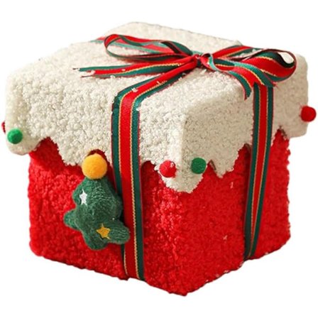 Tomme gaveæsker med låg og farverige bånd - Fløjlsdekoreret til opbevaring og boligindretning (Stil C)