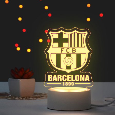 Barcelonan yökerhon valo luova fanikoriste oheistuote syntymäpäivälahja