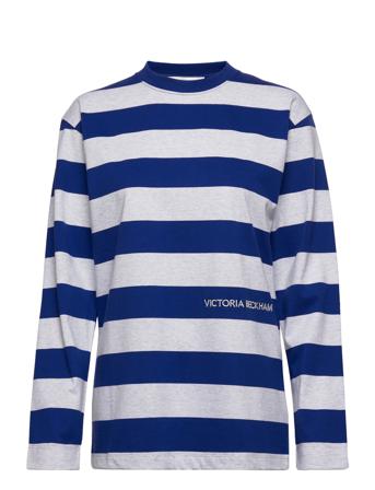 Long Sleeve T-Shirt T-shirts & Tops Long-sleeved Sininen Victoria Beckham