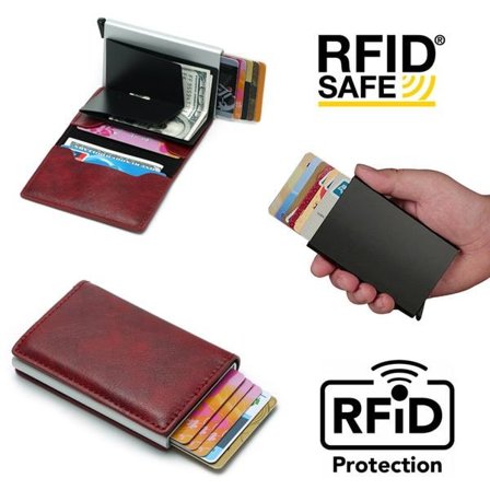 PopUp Smart card holder pushes forward 8 Cards RFID-NFC Safe!