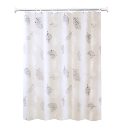 Duschdraperi, 180 x 180 cm, med monteringsring, grå