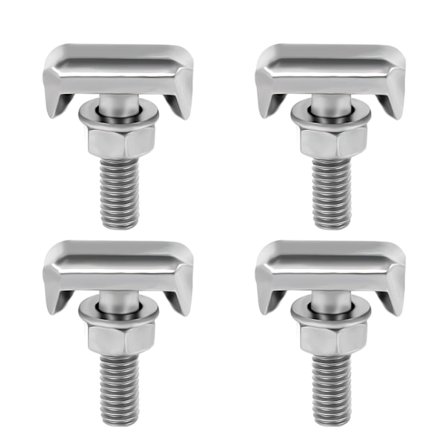 Batteri T-bult, 4 st rostfritt stål T-bultar Batteripoler, Bilbatteripol, M6 Bilbatteripolanslutningar Spännare, Ersättning för Mar