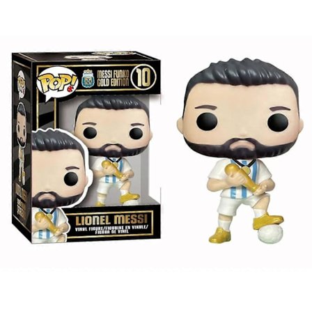 Fodboldstjerner Sort Guld Edition Lionel Messi 10# Actionfigurer Samling Statue Model Dukke Julegave