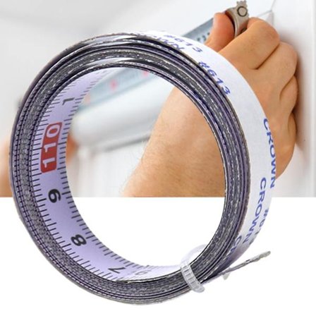 1/2/3/4/5/6m Selvklebende omvendt målebånd i rustfritt stål for sagbord (størrelse:3)