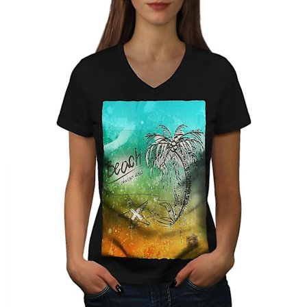 Beach Palm Tree Women T-shirt