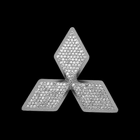 Mitsubishi auton logo tarra, merkki tarra auton tarra, seostimantti ohjauspyörän logo, auton koristeelliset tarvikkeet